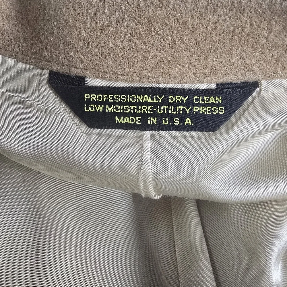 Botany 500 Mens 100% Camel Hair Blazer Overcoat‎ 46L Brown Tan Old Money
